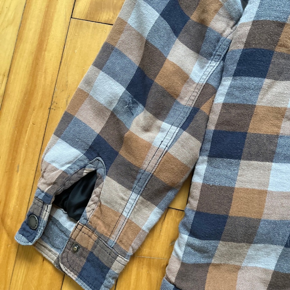 Dickies Plaid Sherpa Lined Flannel Shirt Jacket Workwear Men M Shacket - Picture 5 of 8